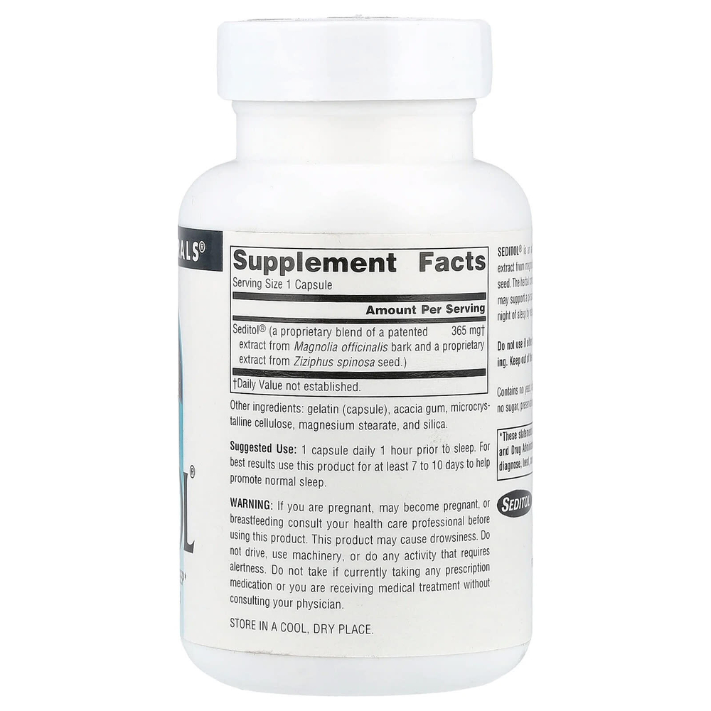 Source Naturals, Seditol®, 365 мг, 60 капсул
