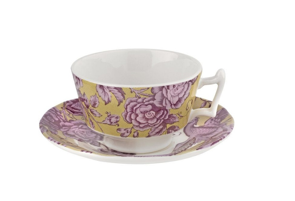 Spode Чайная чашка Kingsley 200 мл с блюдцем цвета охры