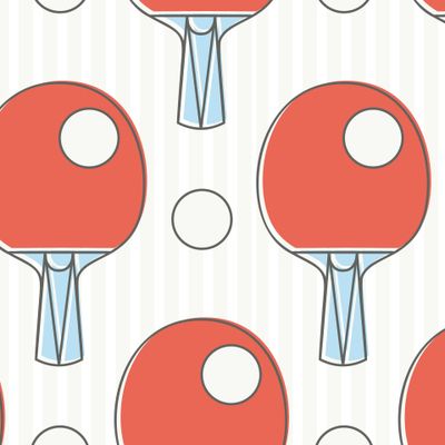 Пинг понг. Летний спорт. Геометрические полосы. Настольный теннис