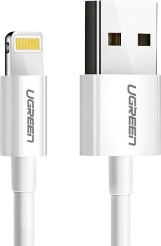 Кабель Ugreen Lightning (M), USB 2.0 (M) белый Кабель Ugreen Lightning (M), USB 2.0 (M) белый