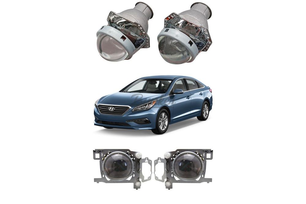 Готовый комплект для замены штатных ксеноновых линз Hyundai Sonata 7 LF дорестайлинг 2014-2017