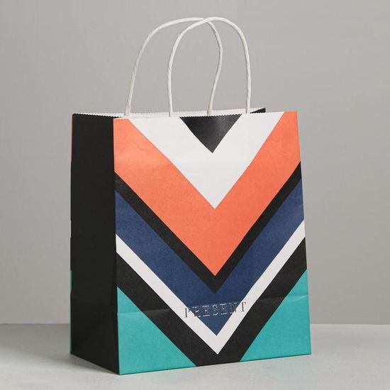 Пакет подарочный крафтовый Present, 22 × 25 × 12 см 4753238