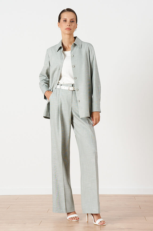 23210 Блузка женская (серо-зеленый)