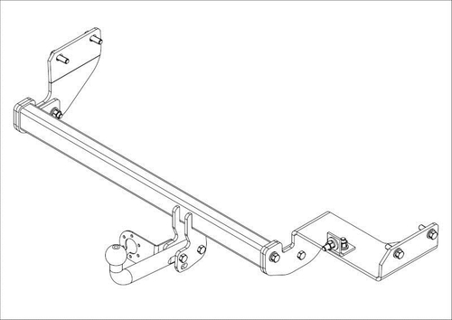 Фаркоп для KIA RIO X-line (2017-) (без электрики) (паспорт и сертификат) AvtoS.KI35