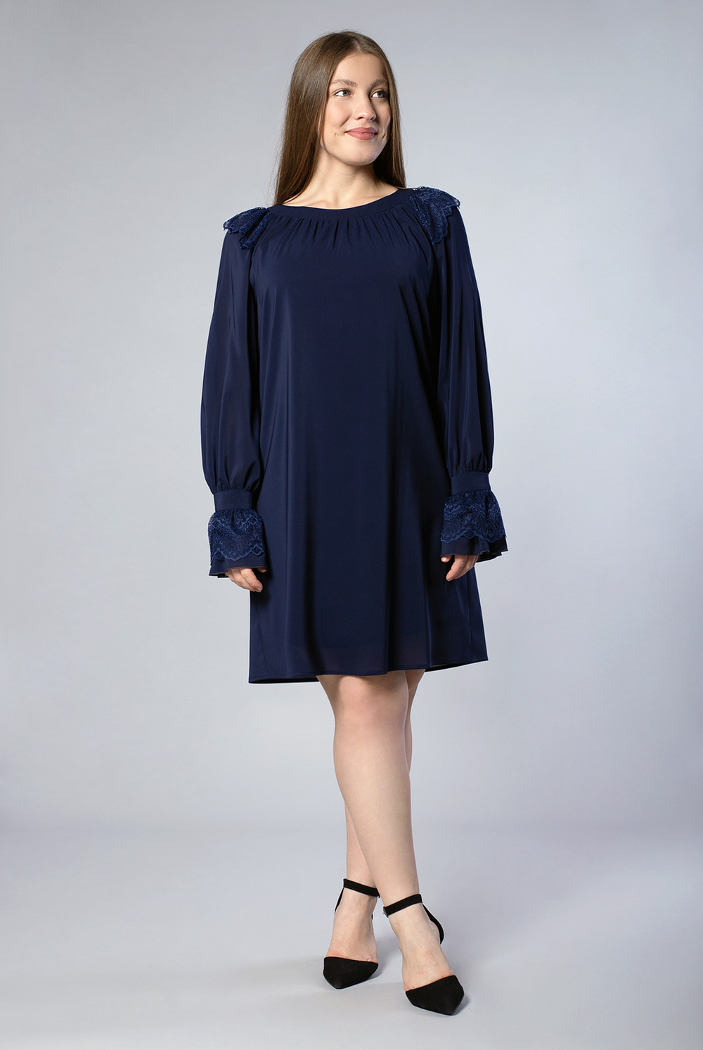 Платье женское 3849ВП, темно-синий #284ТС053849ВП