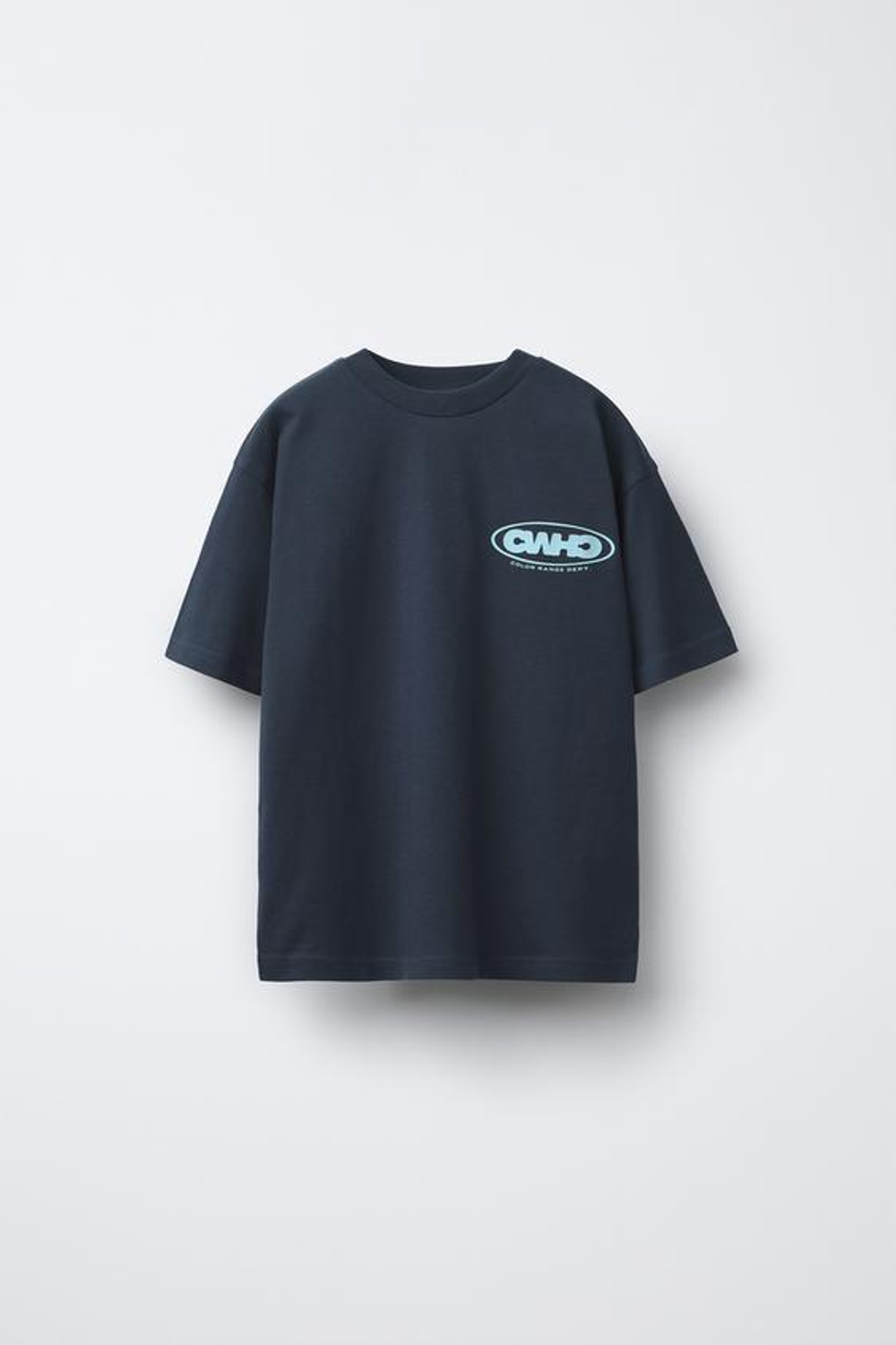 ZARA ФУТБОЛКА С ПРИНТОМ «ЛОГОТИП», ТЕМНЫЙ АНТРАЦИТ