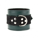 Изумрудные кожаные наручники БДСМ Арсенал Lady's Arsenal Emerald Shackles Of Hands 67023