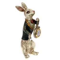 GAEM Фигурка декоративная "Заяц" с часами (LR41х1), L7 W11 H21 см, 2в.