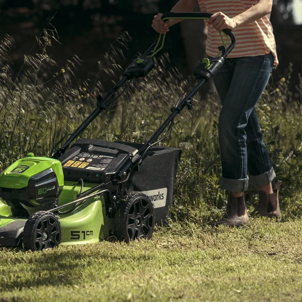 Газонокосилка аккумуляторная Greenworks GD60LM51SP 60В (без АКБ и ЗУ) нож 51 см, 2514307