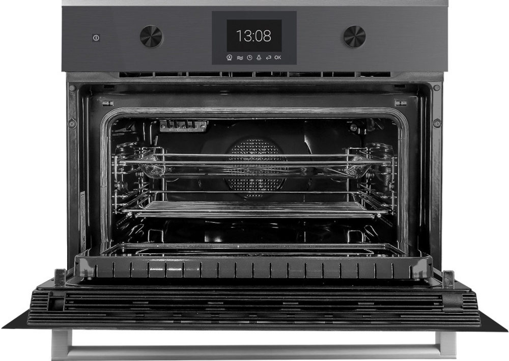Компактный духовой шкаф с микроволнами Kuppersbusch CBM 6350.0 GPH 6 Black Steel