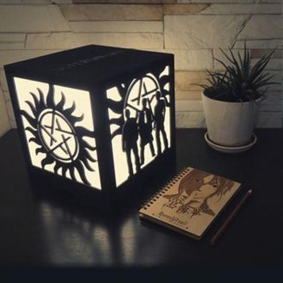 Светильник из дерева SuperNatural (20х20х22)