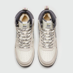 Кроссовки Nike Air Force 1 Mid Grey / Wh. with Fur Wmns