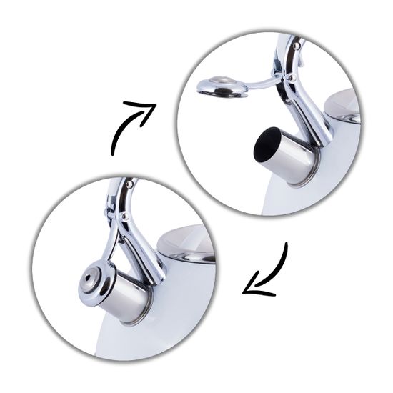 Чайник 2,7 л. из нержавеющей стали со свистком Kamille KM-0696