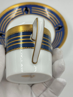 Кофейная пара Celine с синей каймой