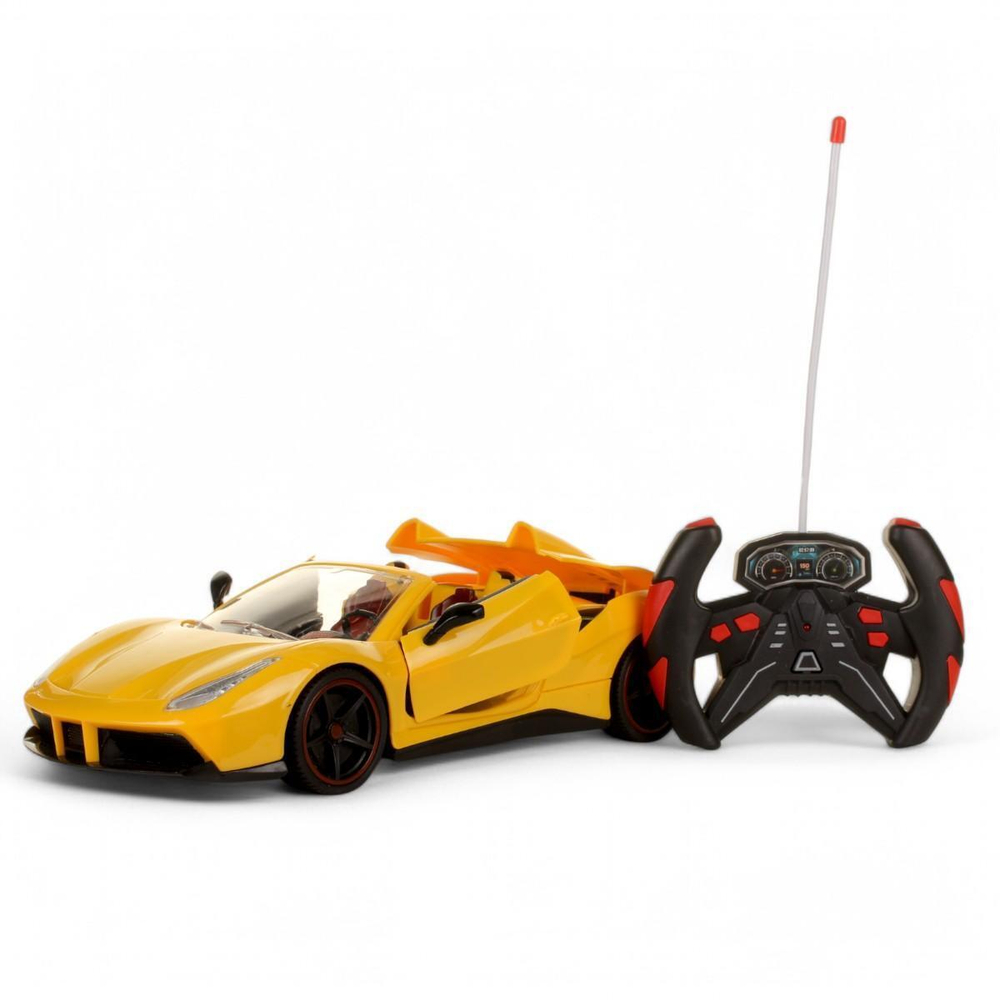 Машина классическая на РУ, коробка ,цв. желтый YF668-K6A