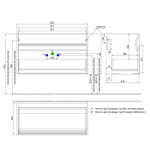 Тумба с умывальником подвесная с ящиком IDDIS Esper, белая, 100 см, ESP10W0i95K