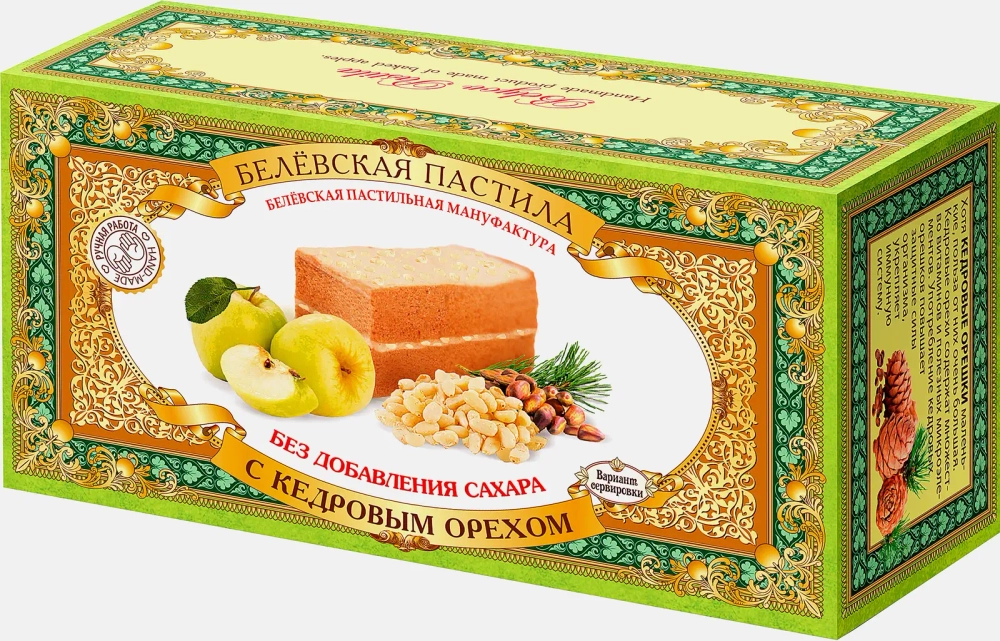 Пастила с кедровым орехом без сахара Белевская пастила 100г