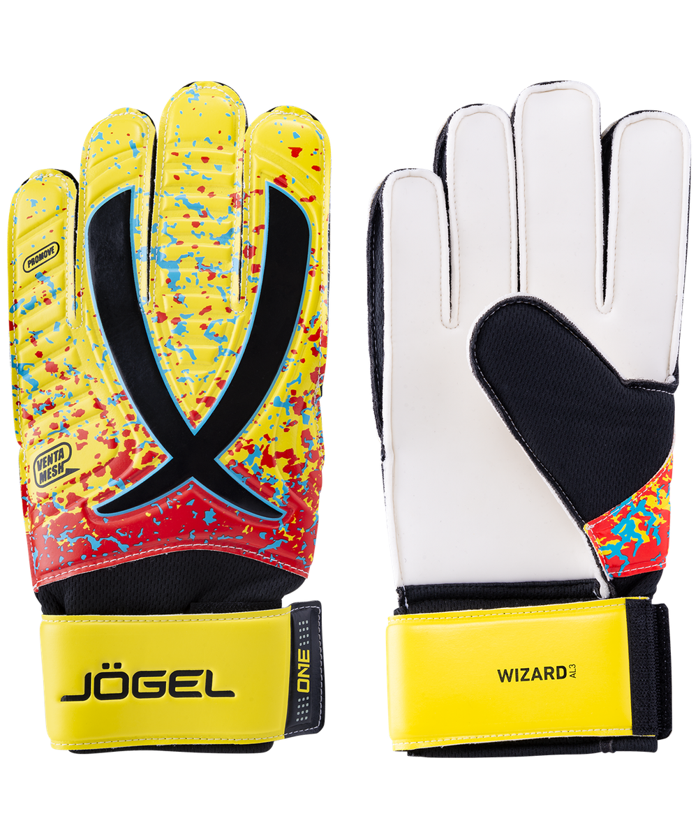 Перчатки вратарские Jogel ONE Wizard AL3 Flat (8) желтый
