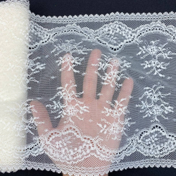 Кружево эластичное молочное 23 см