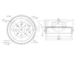 Барабан тормозной задний UNIO BRD-10027
