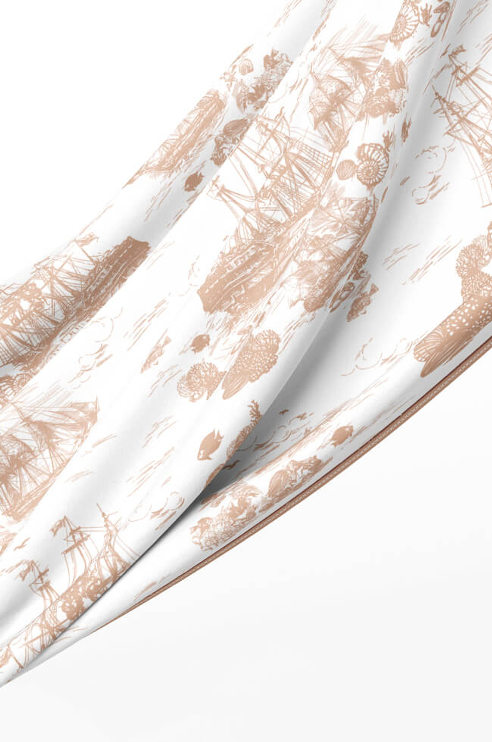 8456 Платок женский (бежевый принт)