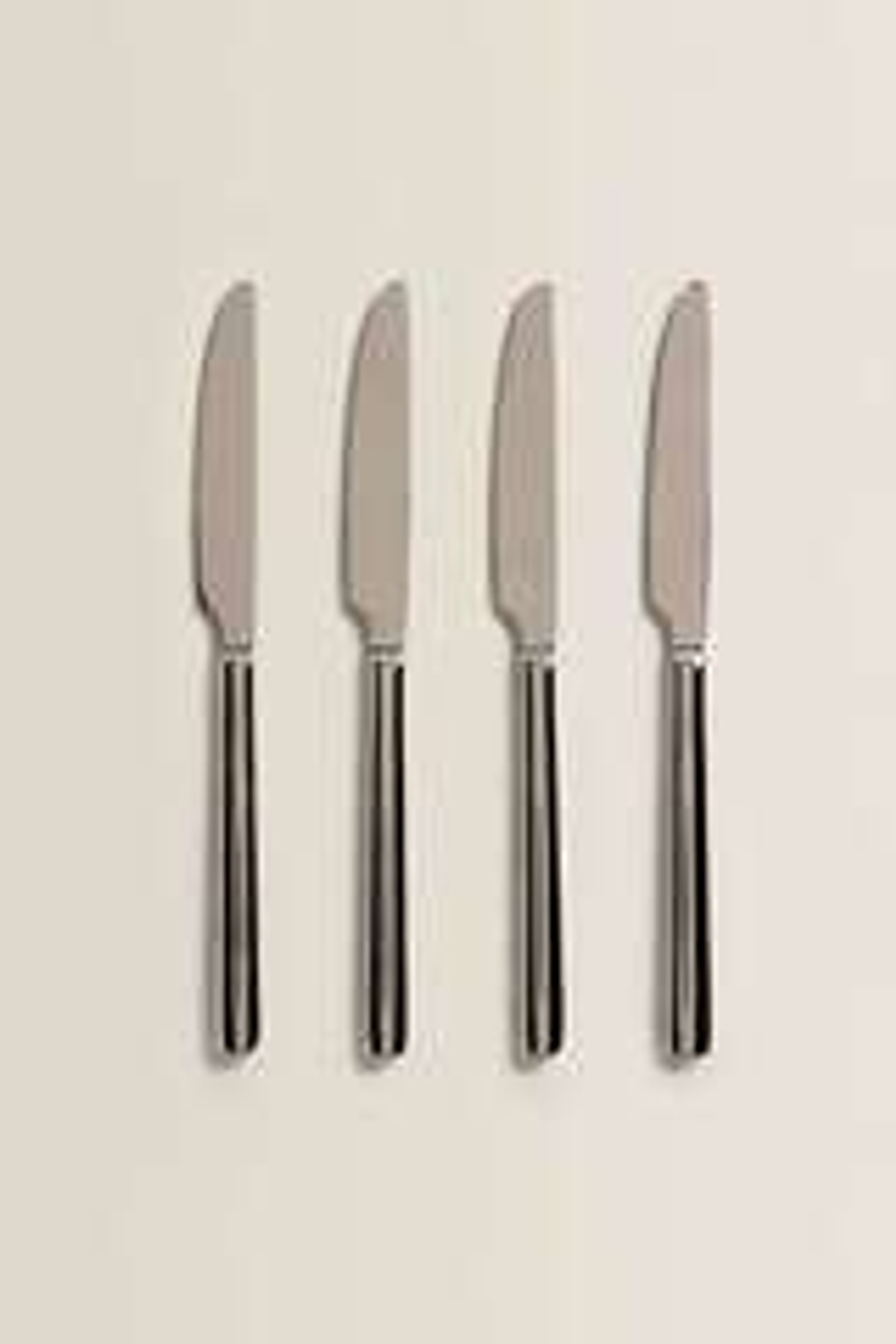 ZARA HOME БЛЕСТЯЩИЙ МЕТАЛЛИЧЕСКИЙ НОЖ (НАБОР ИЗ 4 ПРЕДМЕТОВ), СЕРЕБРЯНЫЙ