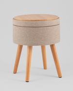 Пуф с ящиком Store Woody рогожка бежевая