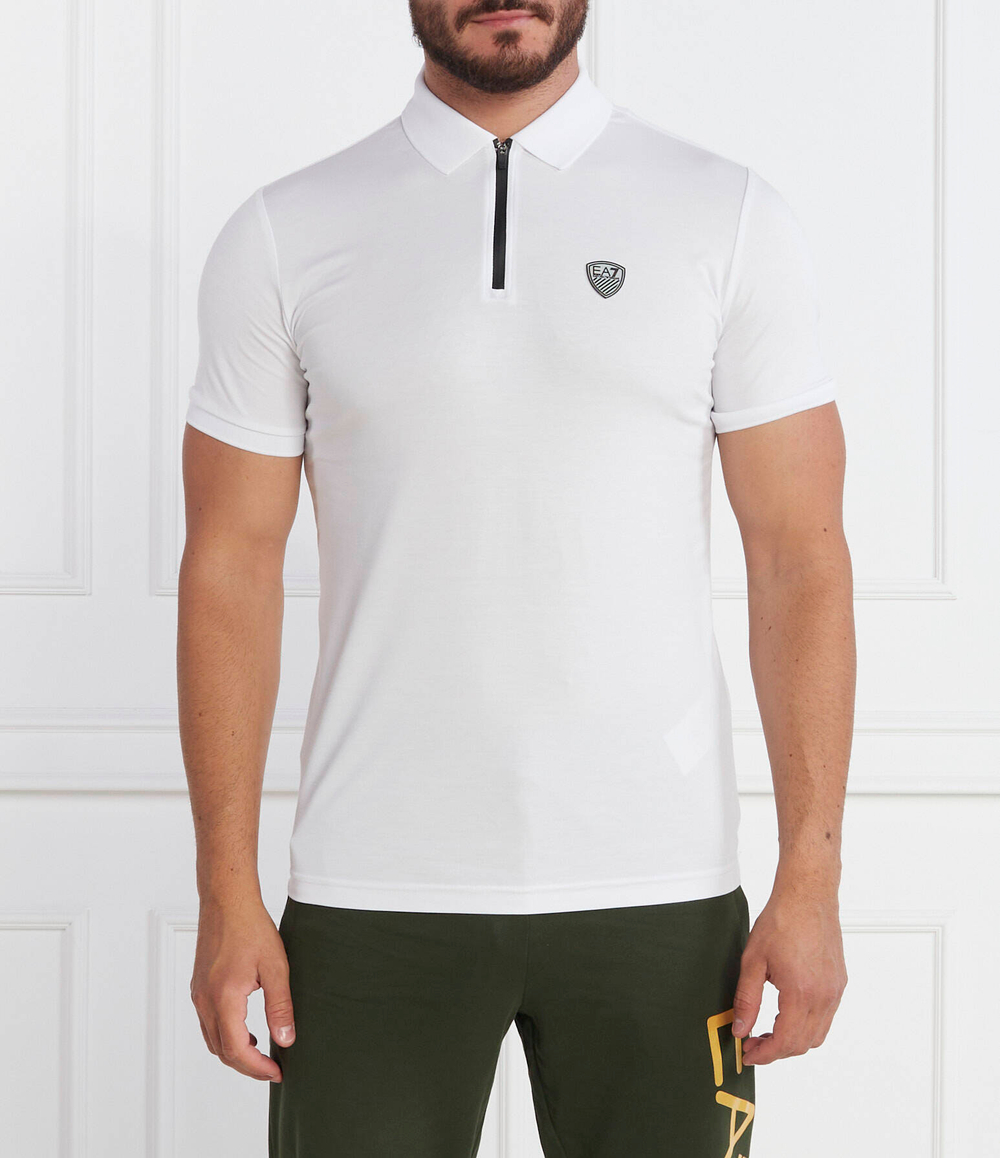 Поло EA7 - белый(8NPF13 PJRGZ)