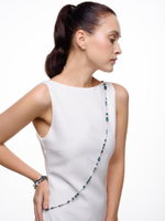 Сотуар "Hematite green pearl long" Silver