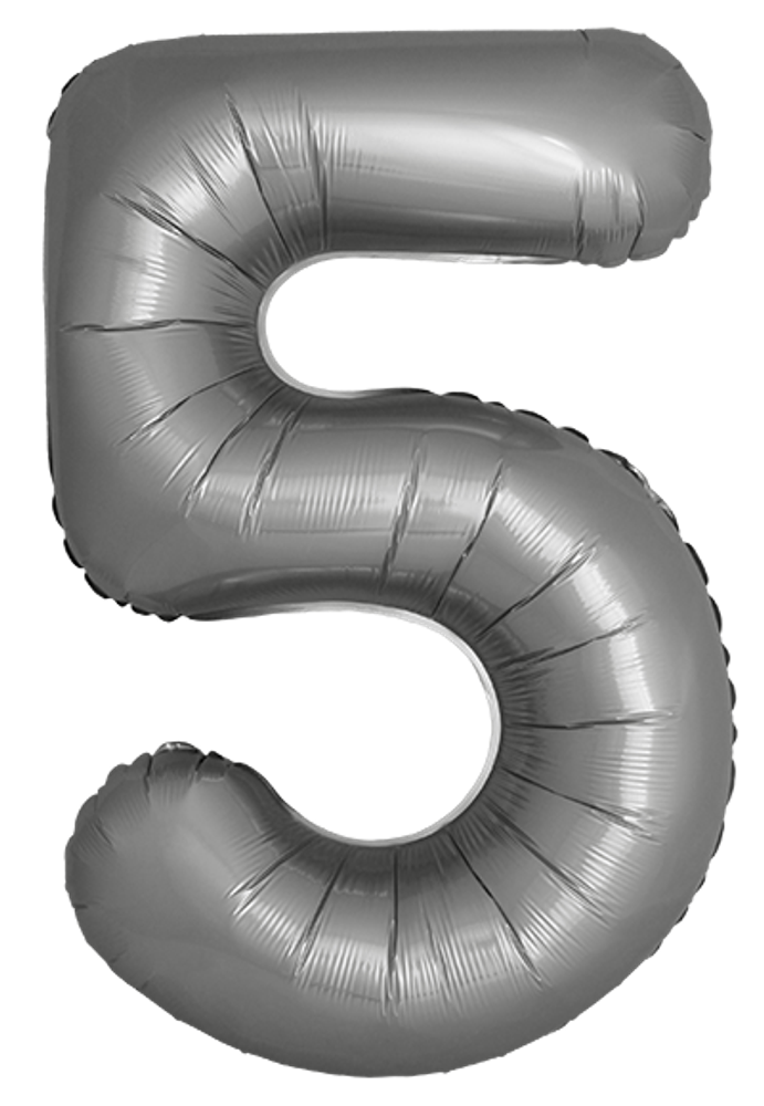 FM (40&#39;&#39;/102 см) Цифра, 5 Slim, Лунное Серебро, Матовый, 1 шт. в уп.