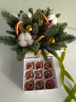 Шкатулка новогодняя  с нобилисом