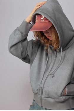 Худи женский Nothomme Monterest vintage washed irregular tie-dye fleece-lined split hoodie