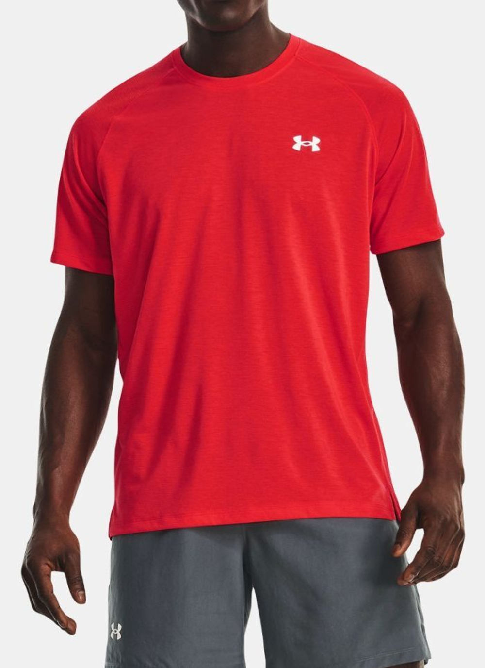 Мужская теннисная футболка Under Armour Men's Streaker Run Short Sleeve - красный