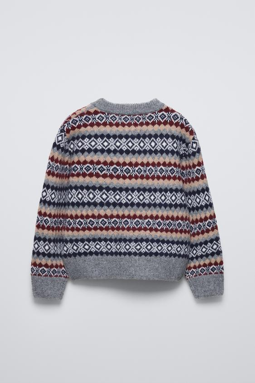 ZARA ЖАККАРДОВЫЙ КАРДИГАН, СЕРЫЙ