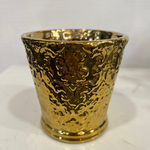 Кашпо золотистое малое