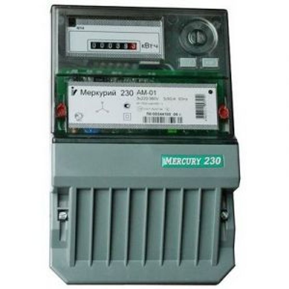 Счетчик Меркурий - 230 АМ-01 5-60А 380В ОУ 1 тарифный