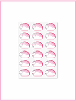 Термонаклейки детские Зайка (фуксия), 18 шт