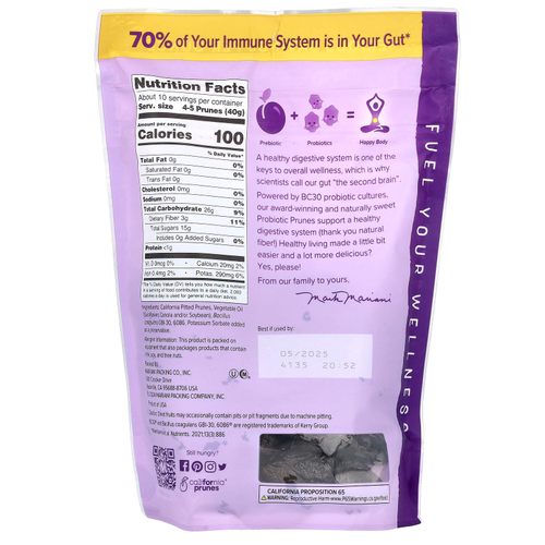 Mariani Dried Fruit, чернослив с пробиотиком, 397 г (14 унций)