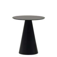 Журнальный столик Wilshire Ø50 см черный, сталь, стекло