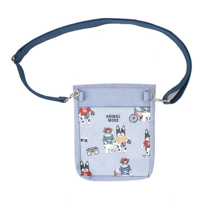 Сумка мессенджер (messenger) для телефона, "AnimalMode", нежно-голубой, 25-8036-2, KUSUGURU