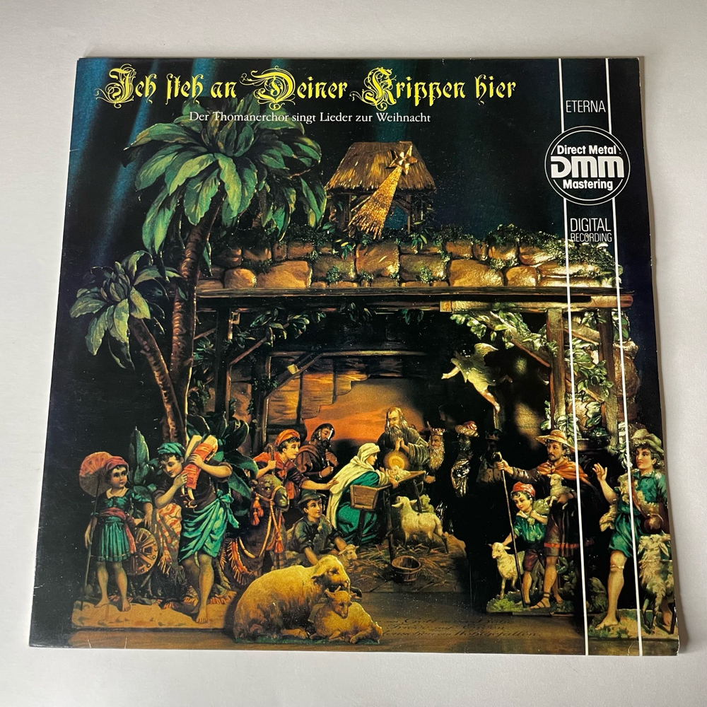 Винтажная виниловая пластинка LP Thomanerchor Leipzig, Hans Joachim Rotzsch, Ich Steh An Deiner Krippen Hier У яслей я Твоих, Христос (ГДР 1989)