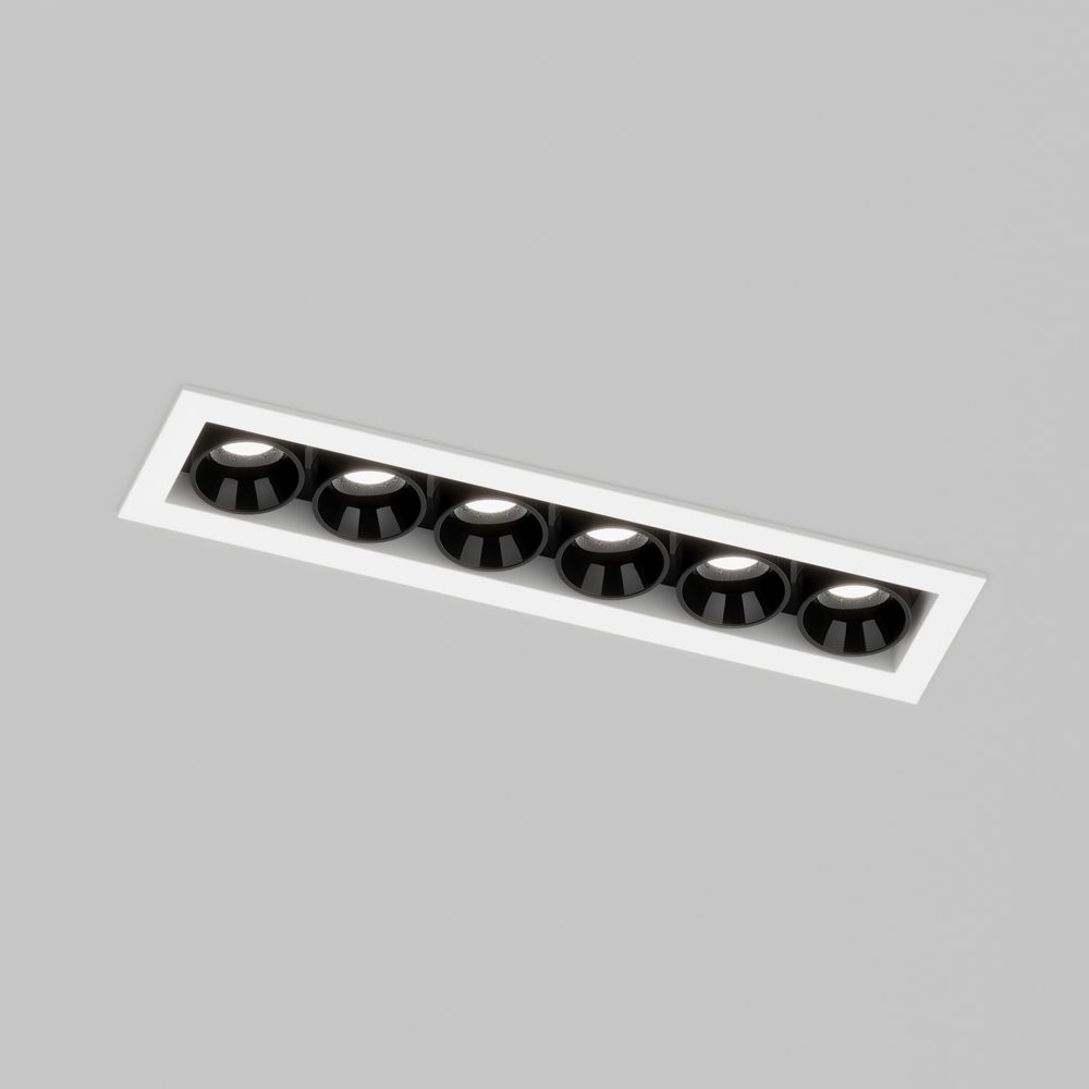 DK2514-WB Встраиваемый светильник SPACE со светодиодом L126mm 220V 10W 38° 4000К IP20 белый/черный алюминий