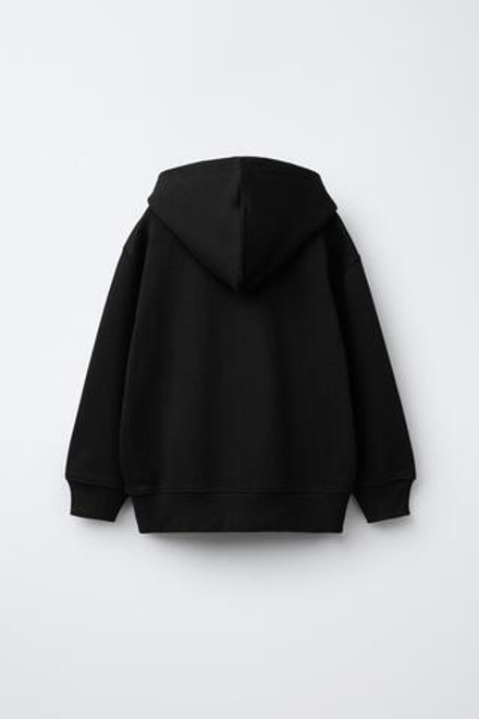 ZARA БАЗОВАЯ ТОЛСТОВКА НА МОЛНИИ, ЧЕРНЫЙ
