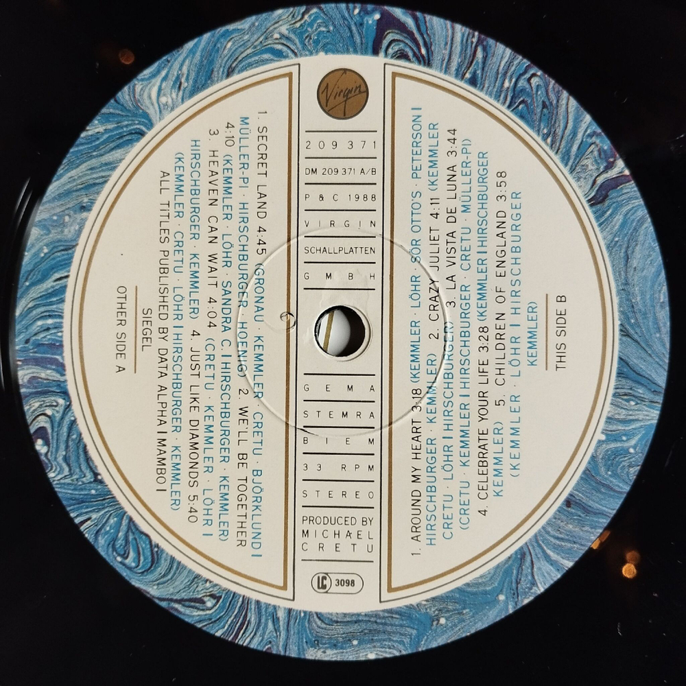 Винтажная виниловая пластинка LP Sandra Into A Secret Land (Germany 1988) Crazy Juliet