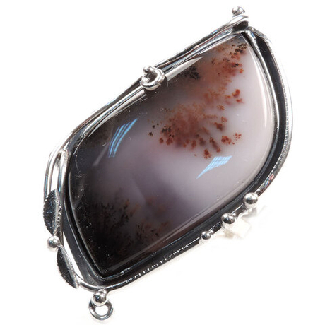 Кольцо "Венесуэла" агат моховой