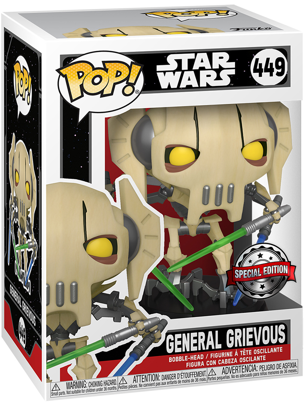 Фигурка Funko POP! Bobble Star Wars General Grievous (Exc) (449) 56139