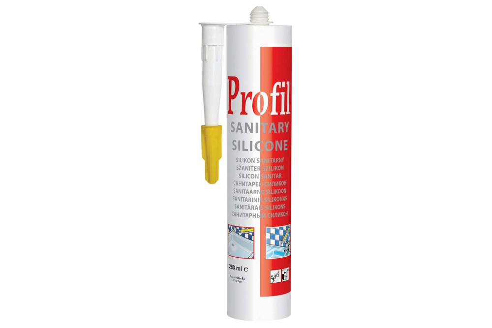 Герметик  силиконовый санитарный "Profil" прозр 260ml/15