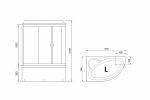 Душевая кабина Royal Bath RB140ALP-T 140x195 профиль белый/стекло прозрачное