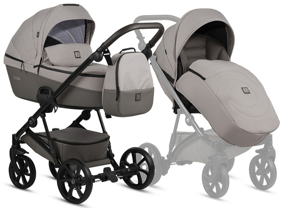Детская коляска Tutis Viva 5 Plus Essential 2024 3 в 1 1452068 Warm Grey