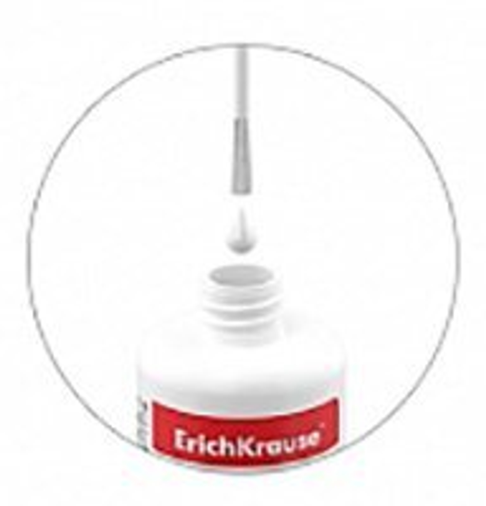 Корректирующая жидкость ErichKrause Arctic white, 20 мл, с кисточкой, 10 штук